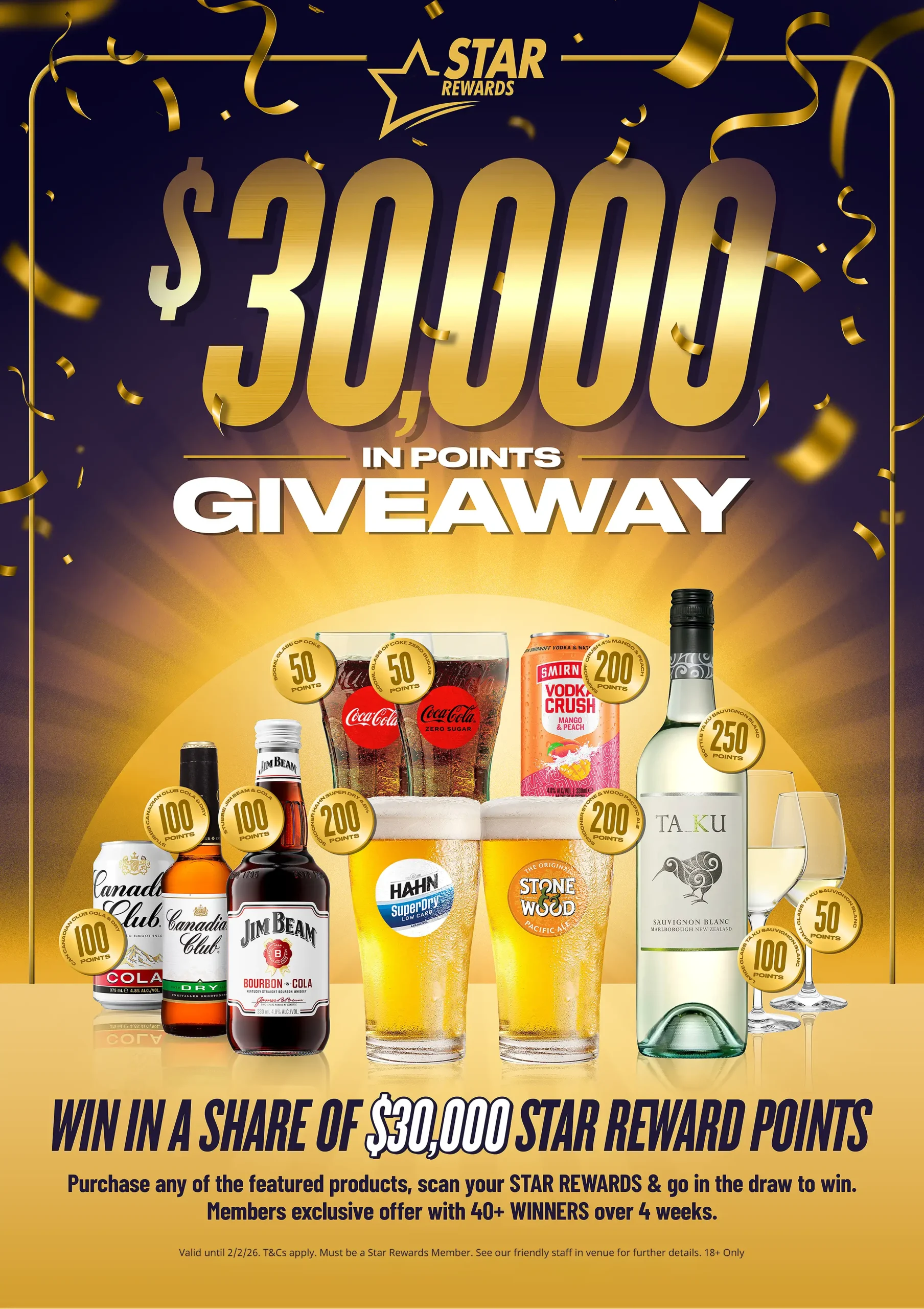 Points up for grabs in this members exclusive points giveaway when you purchase any of these items. Become a member today to reap those Star rewards benefits and start earning points!